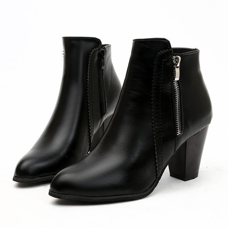 Bottes femmes talon haut – Confort et élégance en Noir et Jaune Gingembre”