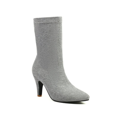“Bottines chaussettes à talon – Élégance moderne & confort absolu