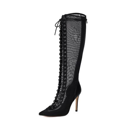 Bottes femmes à talon aiguilles – Imprimé léopard, style chic et audacieux